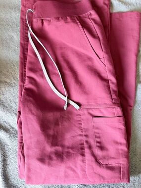 New Burgundy fabletics straight legged scrub pants  size M